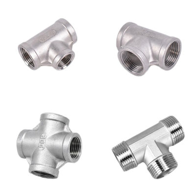 1/2 "Tee Femme NPT T en forme de tuyau coulé à 3 voies Adaptation OEM Support acier inoxydable 304