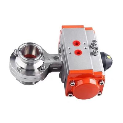 Ventilateur de papillon soudé/clampe pneumatique en acier inoxydable 304 316