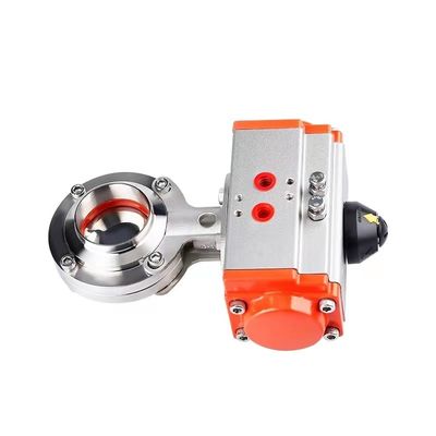 Ventilateur de papillon soudé/clampe pneumatique en acier inoxydable 304 316