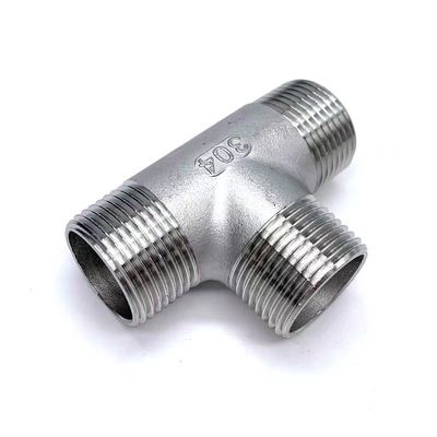 3 voies en acier inoxydable 1/2 " NPT mâle fileté T tuyau de tuyau coulissante coulée mâle Tee coulissante