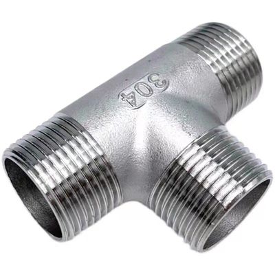 3 voies en acier inoxydable 1/2 " NPT mâle fileté T tuyau de tuyau coulissante coulée mâle Tee coulissante