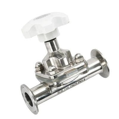 Ventilateur de diaphragme à triclampe manuel en acier inoxydable forgé pour fonctionnement manuel