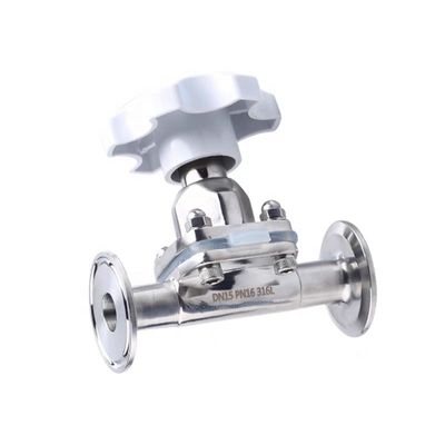 Ventilateur de diaphragme à triclampe manuel en acier inoxydable forgé pour fonctionnement manuel