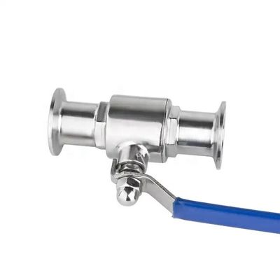 Valve sanitaire en acier Ventilateur à bille à carte rapide pour acier inoxydable DIN 3A 304 316
