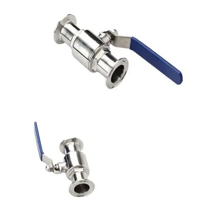 Valve sanitaire en acier Ventilateur à bille à carte rapide pour acier inoxydable DIN 3A 304 316