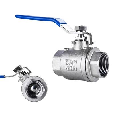 WZ en acier inoxydable SS 304 316 NPT BSP filé 2PC soupape à bille personnalisée pour la longévité