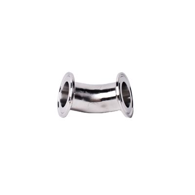 Pipe de soudage ronde à 45 degrés à courbure de coude pour acier inoxydable sanitaire 304 346L