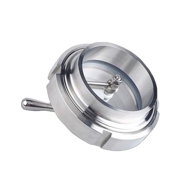 10bar en acier inoxydable sanitaire 304/316L tube soudé Union Sight Glass avec essuie-glace