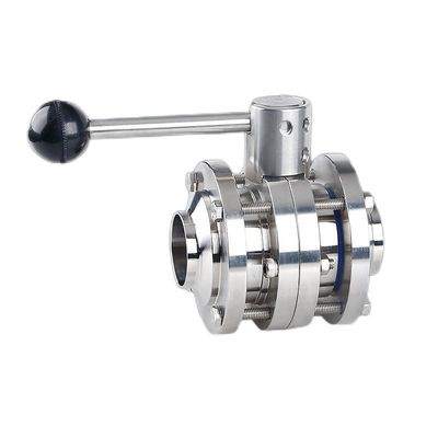 1'-8'' en acier inoxydable 301/304/316 soudage soupape papillon pour le contrôle de débit sanitaire