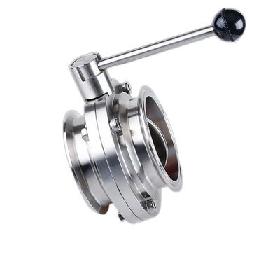 1'-8'' en acier inoxydable 301/304/316 soudage soupape papillon pour le contrôle de débit sanitaire