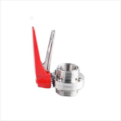 Ventilateurs à papillon à filetage mâle manuel SS304 / 316L
