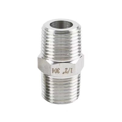 WZ en acier inoxydable haute pression hexagonale tétons BSP NPT équivalent mâle fil de tuyauterie