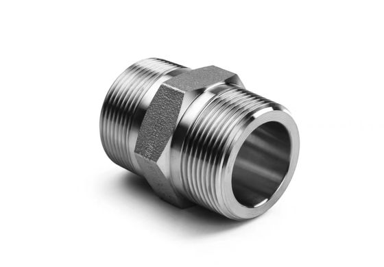 WZ en acier inoxydable haute pression hexagonale tétons BSP NPT équivalent mâle fil de tuyauterie