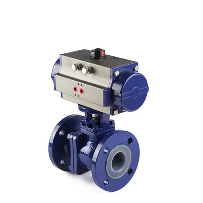 Valve à bille pneumatique standard en acier au carbone WCB dn50 pn16 pour support personnalisé