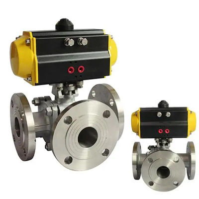 Valve à bille pneumatique standard en acier au carbone WCB dn50 pn16 pour support personnalisé