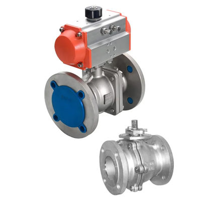 Valve à bille pneumatique standard en acier au carbone WCB dn50 pn16 pour support personnalisé