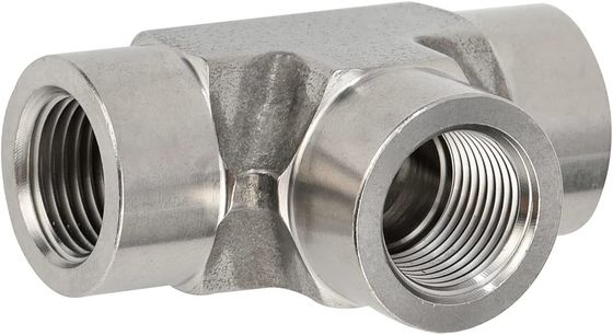 Acier inoxydable 301 raccord à trois voies connecteur 1/8 " NPT Femme x 1/8" NPT Femme x 1/8" NPT Femme