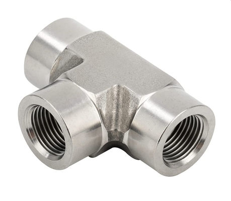 Acier inoxydable 301 raccord à trois voies connecteur 1/8 " NPT Femme x 1/8" NPT Femme x 1/8" NPT Femme
