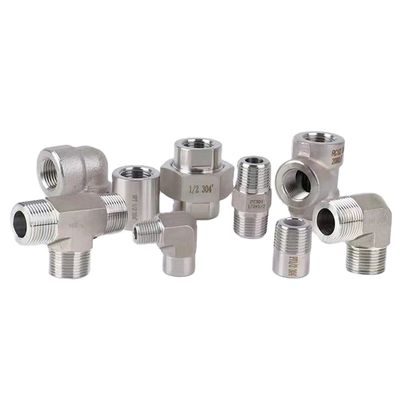 Acier inoxydable 301 raccord à trois voies connecteur 1/8 " NPT Femme x 1/8" NPT Femme x 1/8" NPT Femme