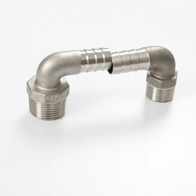 Support personnalisé 304 tuyau de douche en acier inoxydable avec barbe de tuyau et coude de fil