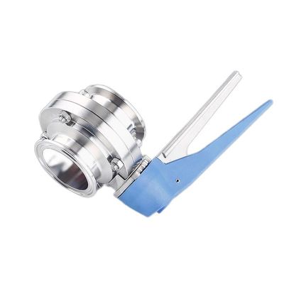 Valve papillon avec canard Sanitaire SS304/316L et moyenne