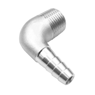 Connexion féminine 3/8" Barbe de tuyau x 1/2" NPT mâle 90 degrés adaptateur de coude pour le brassage à la maison