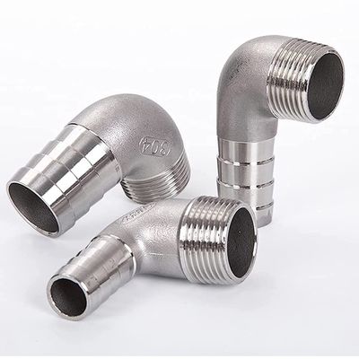 Connexion féminine 3/8" Barbe de tuyau x 1/2" NPT mâle 90 degrés adaptateur de coude pour le brassage à la maison