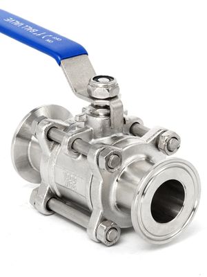 Ventilateur à bille à pince rapide en acier inoxydable 304 sanitaire pour fonctionnement manuel