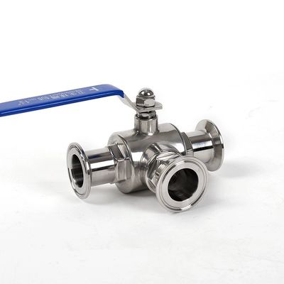 Ventilateur à billes sanitaire en acier inoxydable 304 316 316L Tri-clampe à trois voies