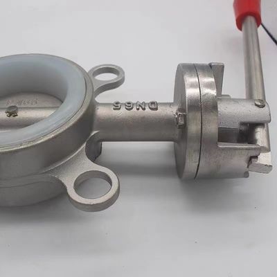 Ventilateur à papillon en acier inoxydable 304 316 type gaufre en argent avec connexion filetée