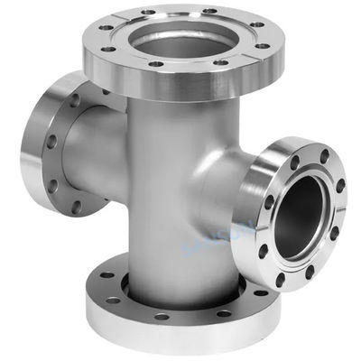 Acier inoxydable 301/304/316 KF Équal Tee Connectez la bride à vide avec support OEM