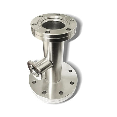 Acier inoxydable 301/304/316 KF Équal Tee Connectez la bride à vide avec support OEM