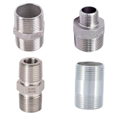 Tête ronde, tétons en acier inoxydable pour raccordement de tuyaux 201/304/316 fils mâles fils femelles
