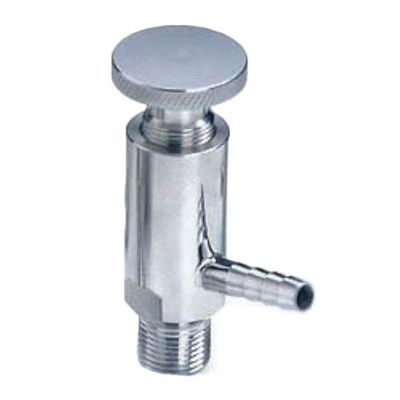 Valve d'échantillonnage à filetage mâle en acier inoxydable sanitaire