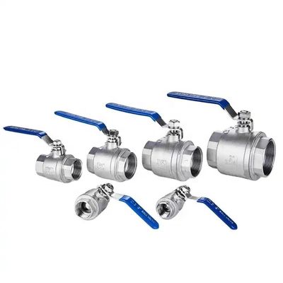 3A DIN NPT BSPT BSPP 3" Valve à bille à deux pièces égales avec connexion mâle filetée