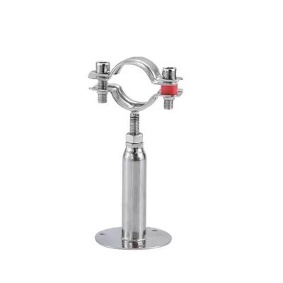 Porteur de tuyau en acier inoxydable argenté 304 réglable avec connexion fil/clampe/soudure