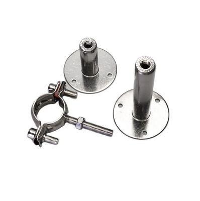Porteur de tuyau en acier inoxydable argenté 304 réglable avec connexion fil/clampe/soudure