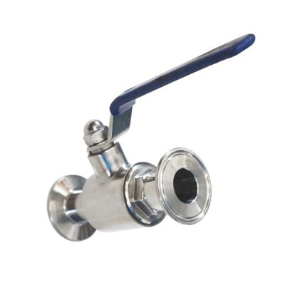 Industrie chimique sanitaire Tri-clampe en acier inoxydable Ferrule soupape à bille SS304L/SS316