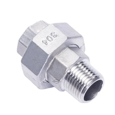 L'argent 201 304 316 Union Flat Female to Male NPT BSPP BSPT Connexion en acier inoxydable