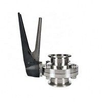 Appelant SS304/SS316 type Black Trigger Handle Valve papillon pour le port DN20-200 Taille