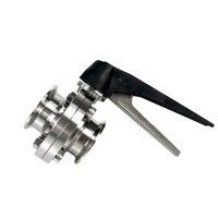 Appelant SS304/SS316 type Black Trigger Handle Valve papillon pour le port DN20-200 Taille