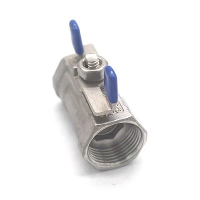 1/4''-4.0'' en acier inoxydable 1PC poignée papillon mini vanne à bille avec fin de fil NPT BSPT