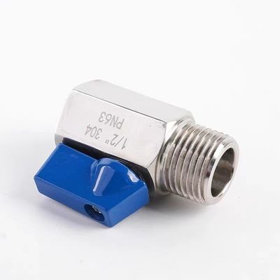 Ventilateur à bille miniégale 1/8" WZ en acier inoxydable 304 316 FF 1000PSI/PN63