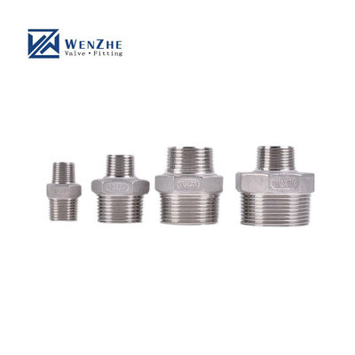 304/316L en acier inoxydable BSP/NPT fils mâle hexagonal téton pour les milieux d'eau 1/4''-4.0