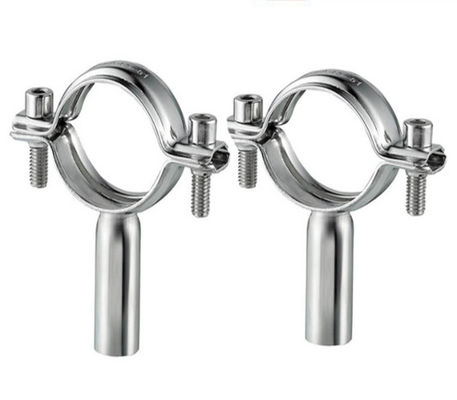 Support de tuyau sanitaire en acier inoxydable 304 avec miroir poli