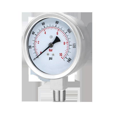 Connexion de fil WZ 100mm 304SS Jauge de pression en acier inoxydable Tête cylindrique Code