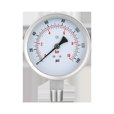 Connexion de fil WZ 100mm 304SS Jauge de pression en acier inoxydable Tête cylindrique Code