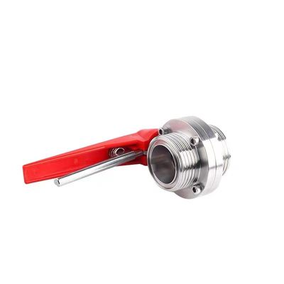 WZ en acier inoxydable 304 316 316L soupape papillon fileté égale à 1/8 "--4" pour DIN 3A SMS