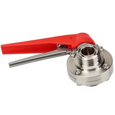 WZ en acier inoxydable 304 316 316L soupape papillon fileté égale à 1/8 "--4" pour DIN 3A SMS