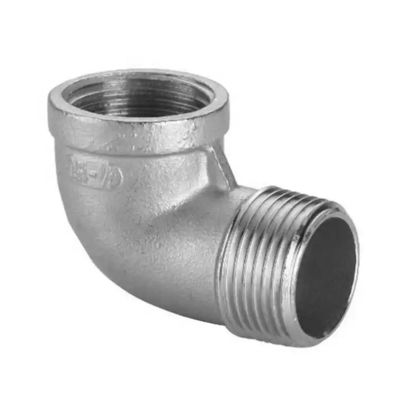 Pièces d'acier inoxydable 304 316 90 degrés à filetage pour tuyaux à coudée pour fournitures de plomberie